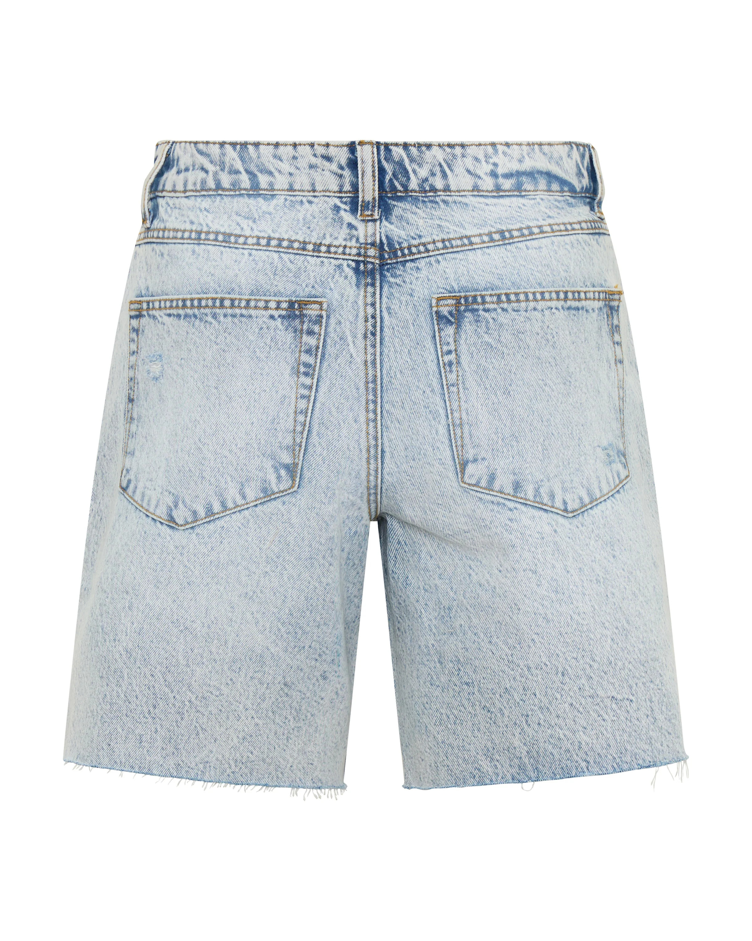 Jackson Mid Waist Wide Leg Shorts - Whisper Blue | One Teaspoon | OneTeaspoon
