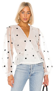 LPA Francis Top in White & Black from Revolve.com | Revolve Clothing (Global)