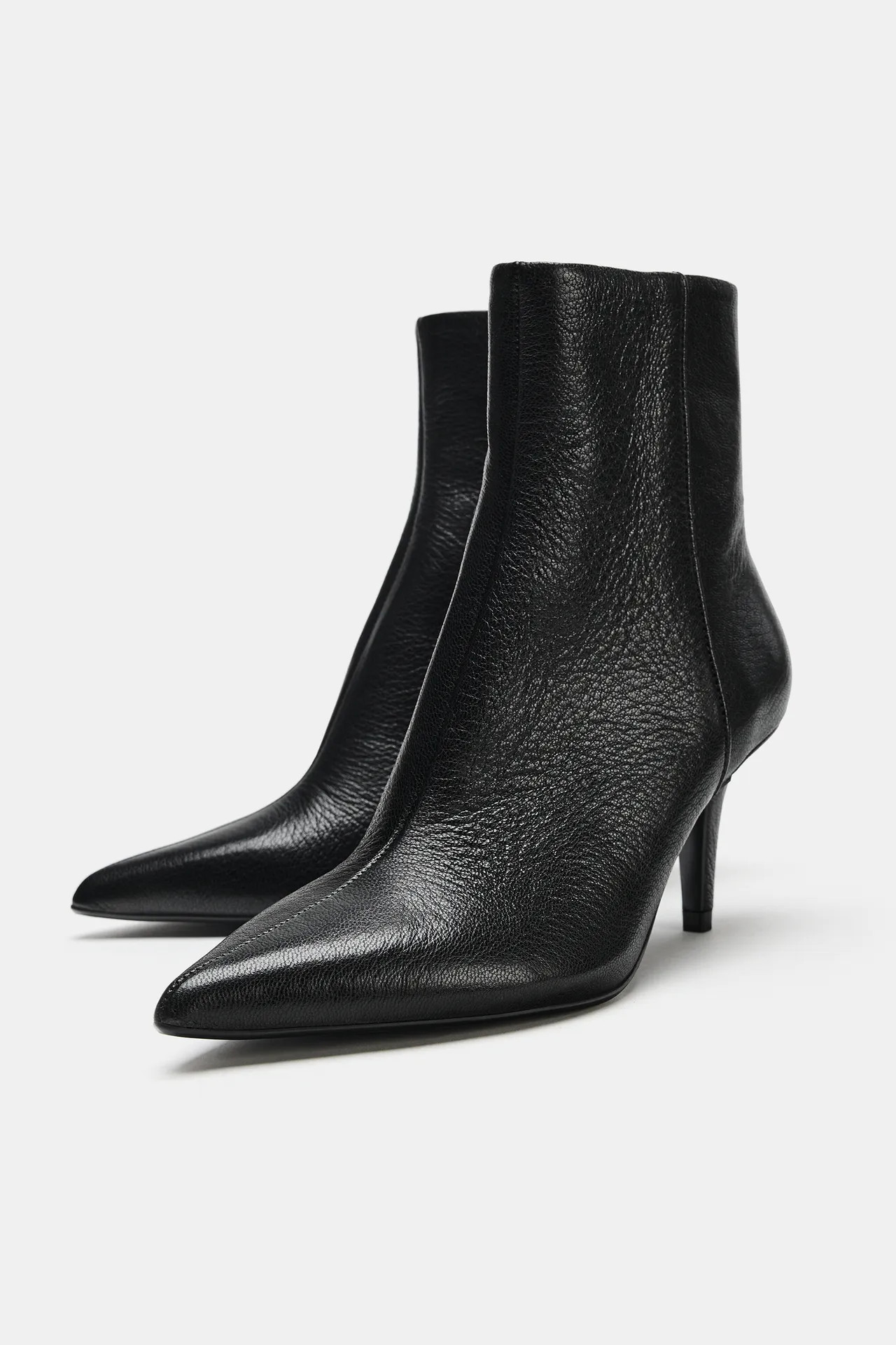 LEATHER HEELED ANKLE BOOTS | Zara US
