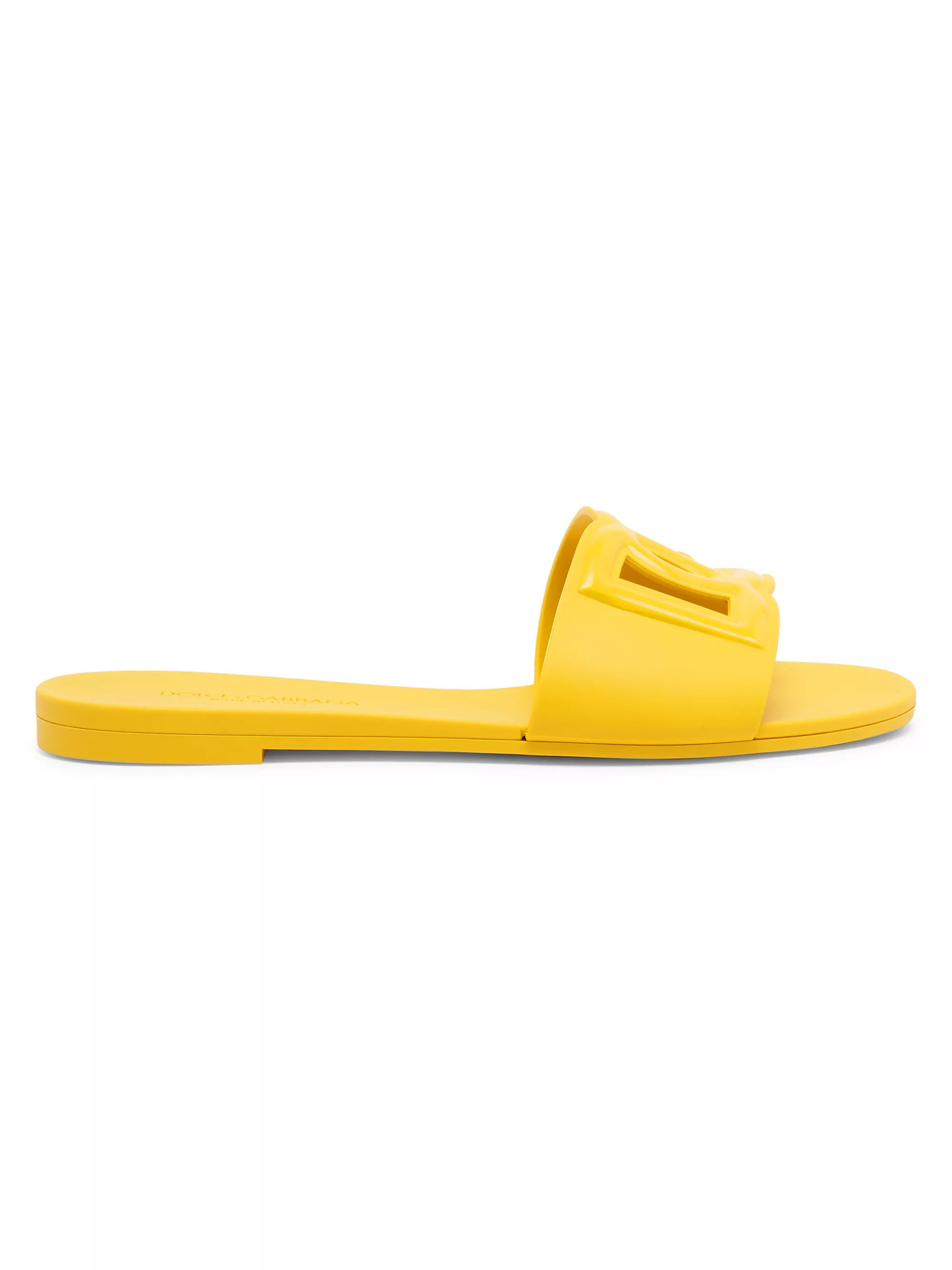 Interlock Logo Rubber Slides | Saks Fifth Avenue