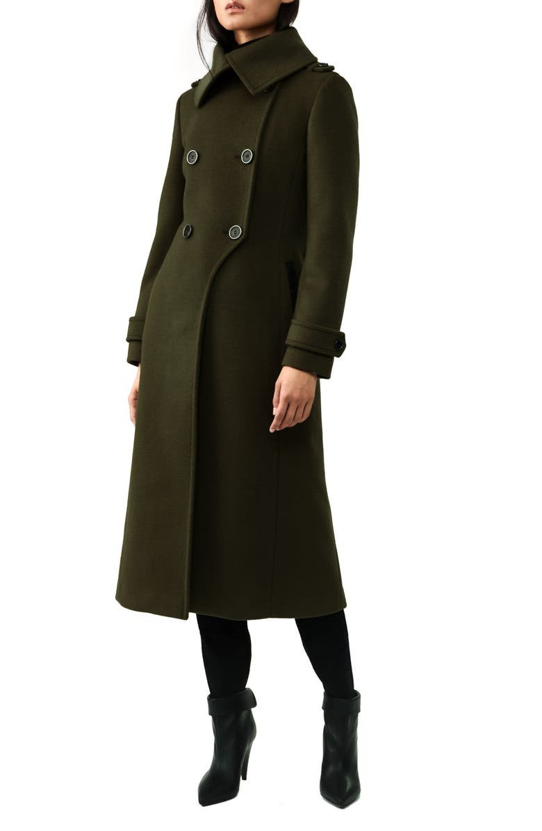 Elodie Double Breasted Military Maxi Coat | Nordstrom