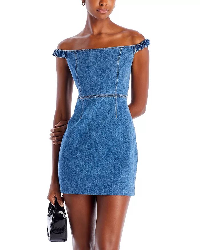 Off-the-Shoulder Denim Dress - 100% Exclusive | Bloomingdale's (US)