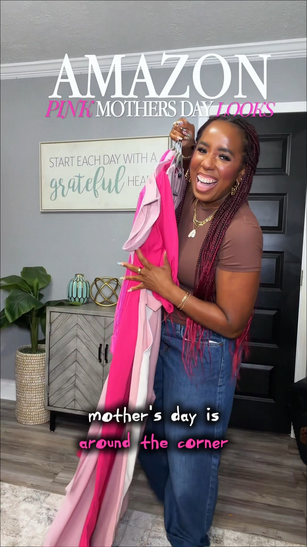 Pink looks for Mother’s Day 💕✨ and these are NOT just for church or brunch 👏🏾  

Wear these Amazon finds to:  
• Church service ⛪️  
• Mother’s Day brunch 🥂  
• Garden party / picnic 🌸  
• Winery or girls day 🍷  
• Spa day / self-care day 🧖🏾‍♀️  
• Shopping day 🛍️  
• Family photos 📸  
• Date night 💕  
• Vacation / day trip 🌴  
• Concert or events 💃🏾  

From soft blush to bold fuchsia, these looks are feminine, classy, and affordable 💁🏾‍♀️✨  

SIZING REFERENCE/stats- 5’5”, 165 lbs, size 10  

#mothersdayoutfits #pinkoutfitideas #amazonfashionfinds #amazonstyle #springoutfits #springfashion2026 #brunchoutfitideas #churchoutfitideas #midsizefashion #curvyfashion #affordablefashion #outfitinspo #ltkstyle #amazonoutfits #styleinspo #womensfashion #fashionreels #

#LTKMidsize #LTKOver40 #LTKootd
