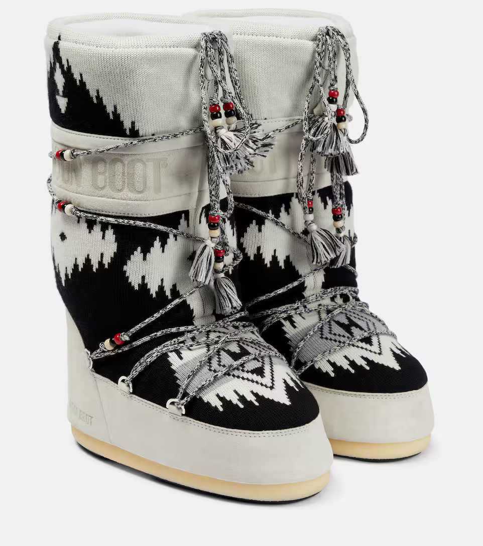 x Moon Boot Icon Knit boots | Mytheresa (UK)