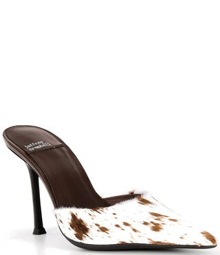 Jeffrey Campbell Robyn Cow Print Haircalf Dress Mules | Dillard's | Dillard's