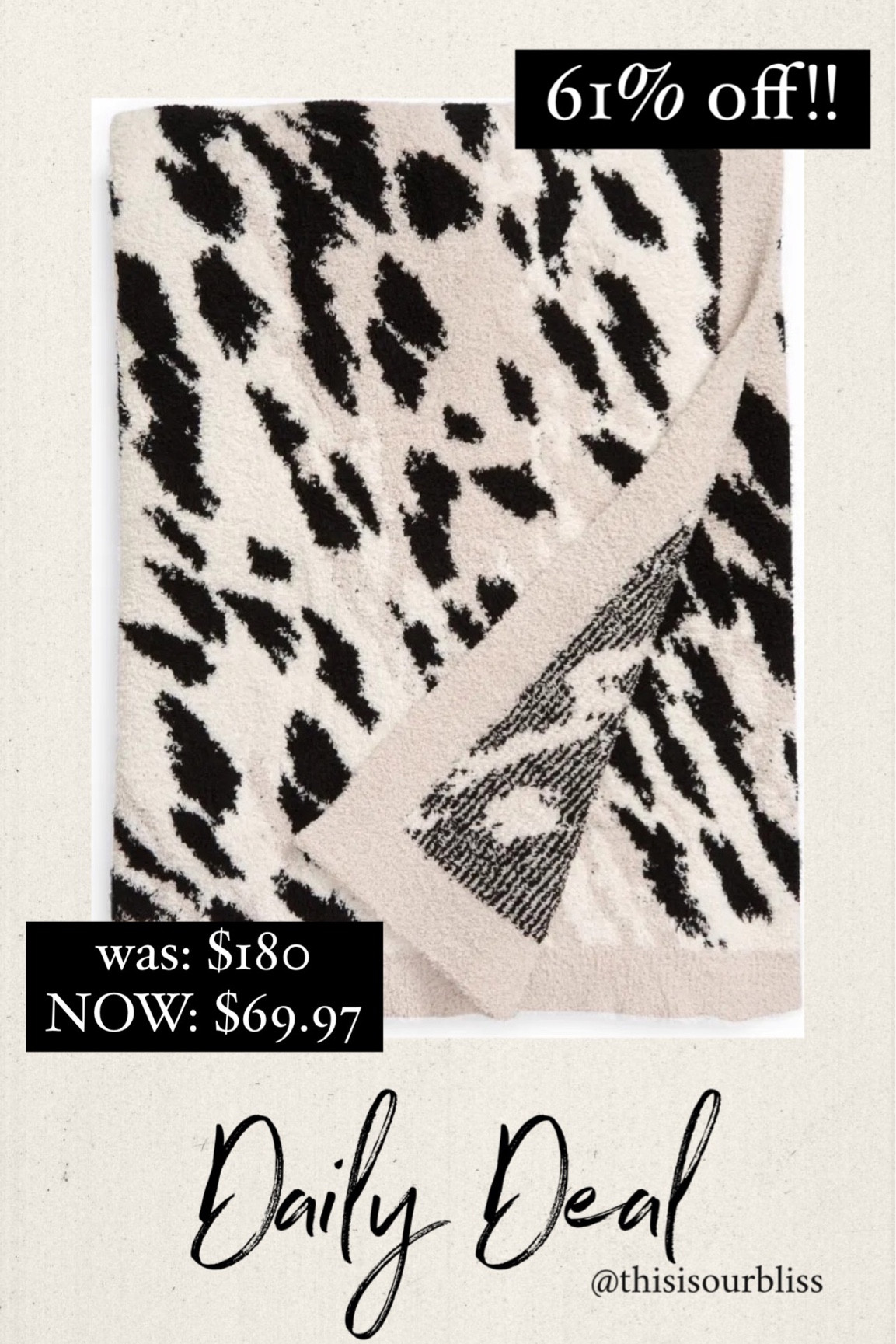 Barefoot dreams blanket - 61% off! // luxury blanket on sale! We have 6+ in our house and have loved them for a decade! 

#LTKunder100 #LTKsalealert #LTKhome