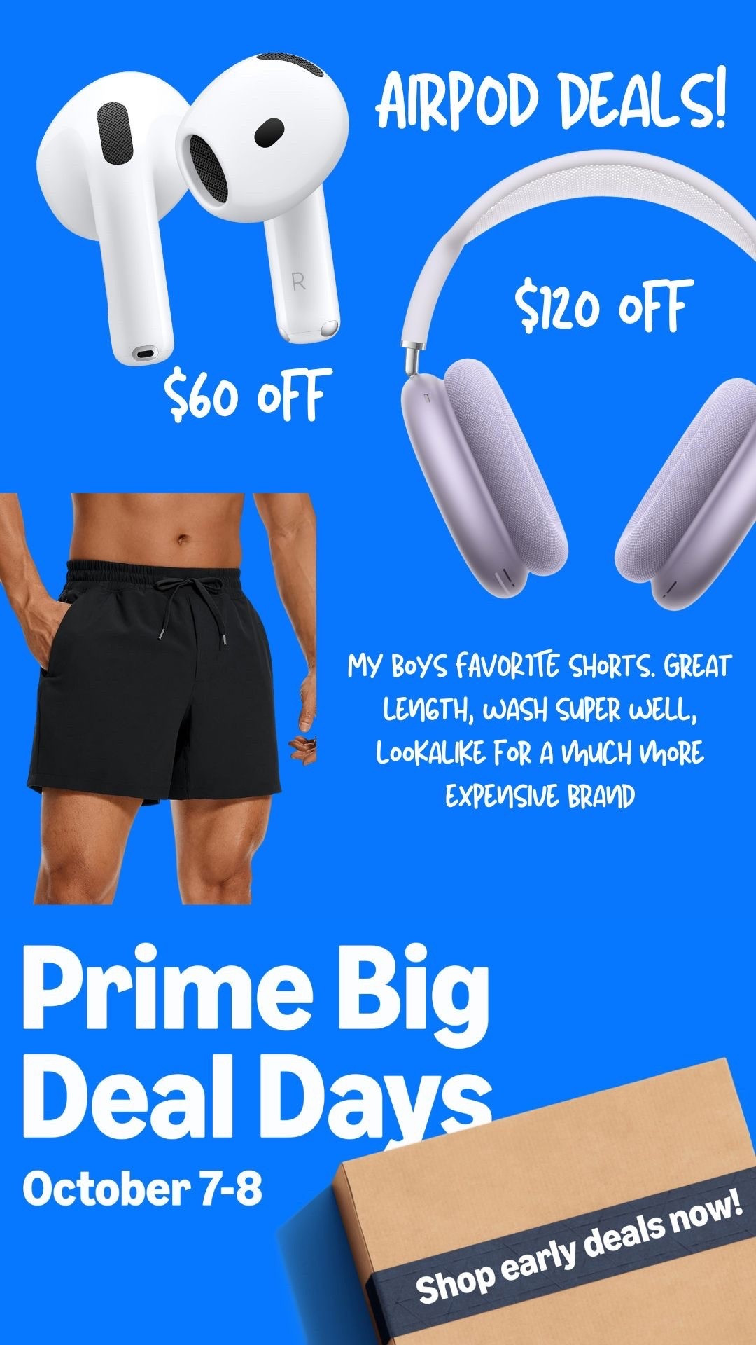 Deals on AirPods and the best guys shorts  