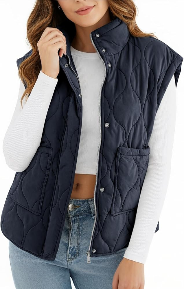 Cicy Bell Womens Quilted Puffer Vest Stand Collar Zip Up Winter Lightweight Padded Gilet Outerwea... | Amazon (US)