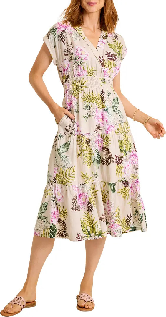 Petal of Luxury Linen Blend Tiered Dress, Nordstrom Spring Dresses, beach vacation dress | Nordstrom
