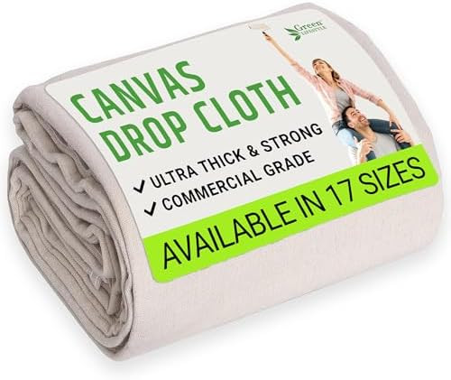 GREEN LIFESTYLE All Purpose Canvas Drop Cloths - Drop Cloth for Painting, Floor Cover, Heavy Duty... | Amazon (US)