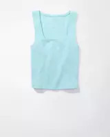 AE Square-Neck Main Squeeze Tank Top | American Eagle Outfitters (US & CA)