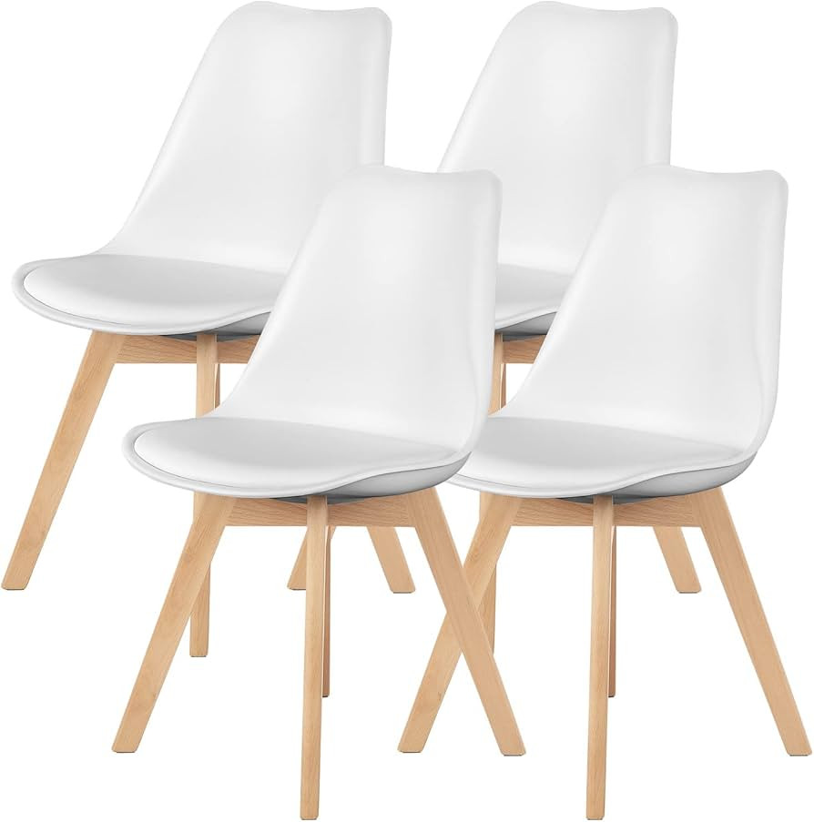 Sweetrcrispy Dining Chairs, Dining Chairs Set of 4, Dining Room Chairs, Kitchen Chairs, Mid Centu... | Amazon (US)