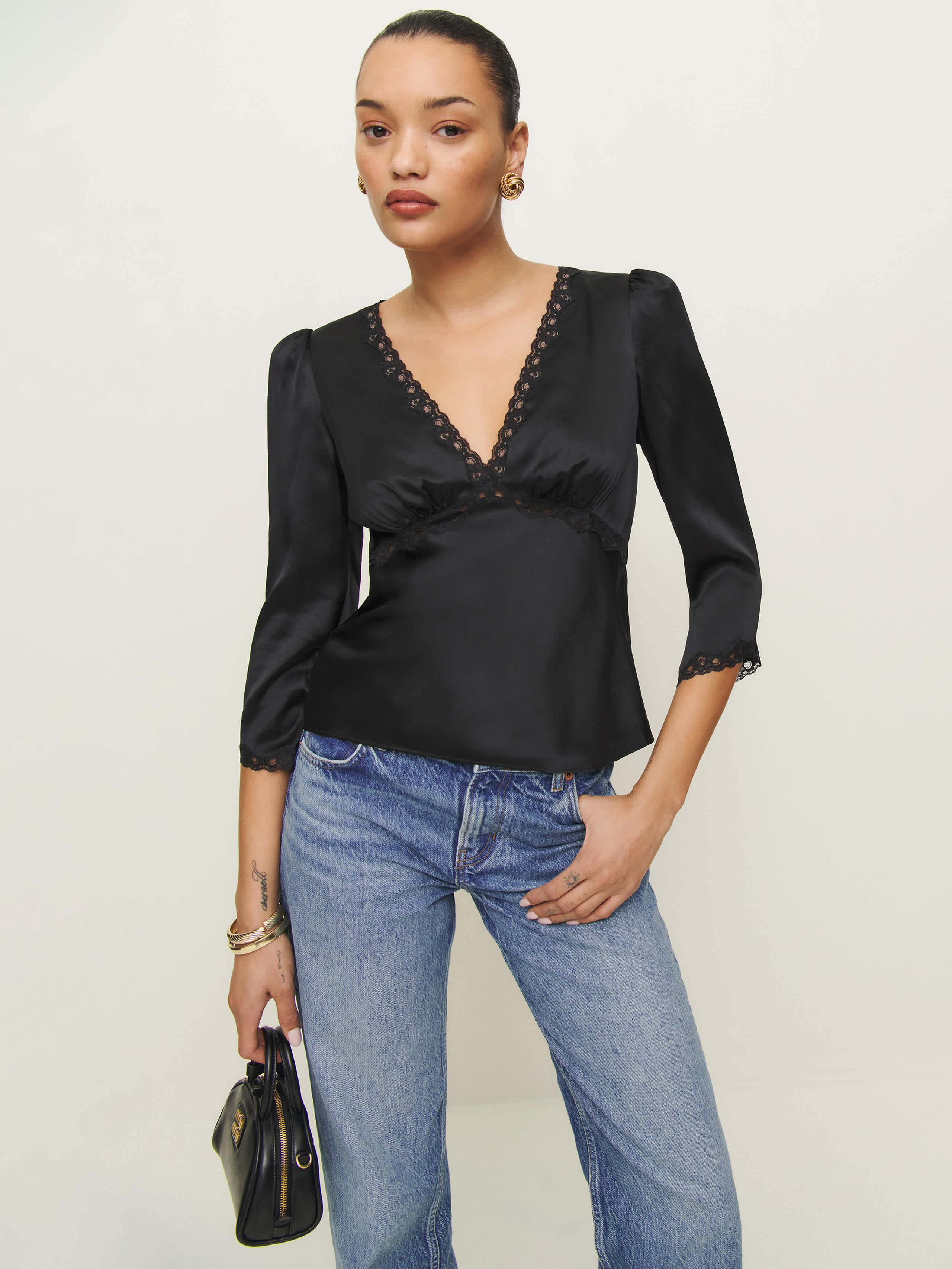 Dolly Silk Top | Reformation (Global)