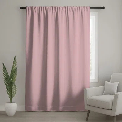 Solid Pink Background Window Curtains, Solid Color Sheer & Blockout Curtains - 1 Panel | Wayfair North America