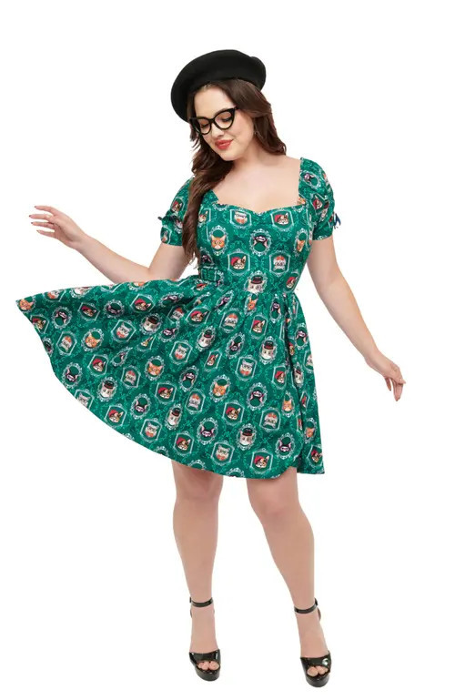 Unique Vintage Dakota Fit & Flare Dress in Teal at Nordstrom, Size Small | Nordstrom