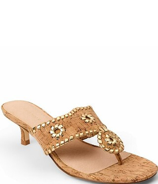 Jacks Cork Kitten Heel Thong Sandals | Dillard's
