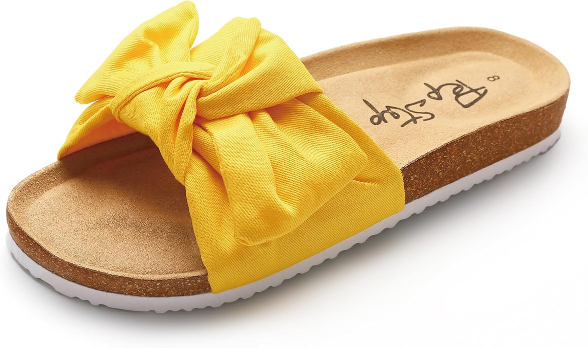 PepStep Slide Sandals for Women or Ladies Dressy Summer Casual, Cute Bow Tie Knot On Top Strap, C... | Amazon (US)