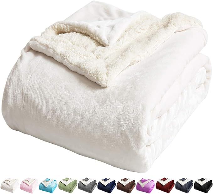 LBRO2M Sherpa Fleece Bed Blanket King Size Super Soft Plush Warm Cozy Fluffy Microfiber Couch Thr... | Amazon (US)