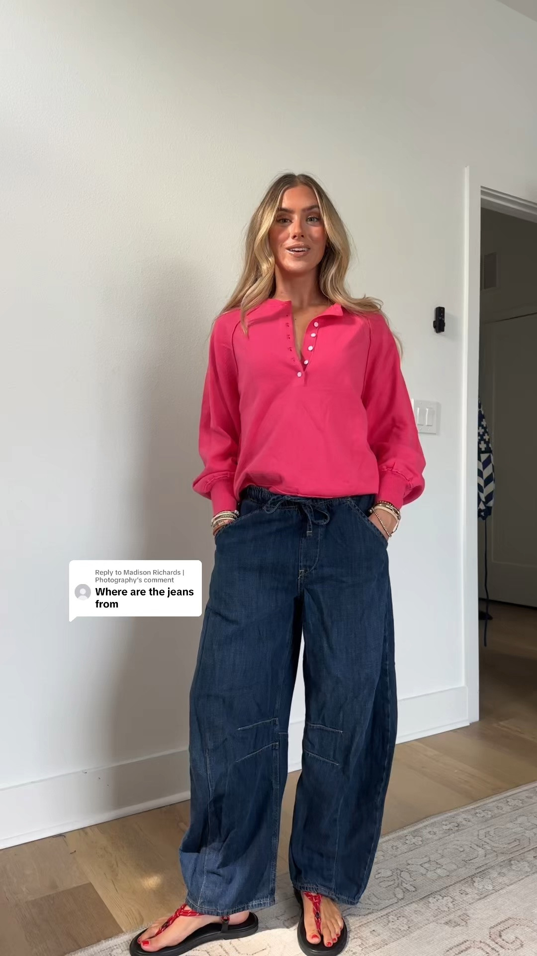 Gap size XS mid rise easy horseshoe jeans. An exaggerated curve. An extra loose leg. ​A barrel fit goes extra wide — and becomes completely new.

Fit: An ankle-length horseshoe jean that's fitted at the waist with an exaggerated curved leg and tapered ankle.
Fabric: 95% Cotton, 5% Recycled Cotton.
Stretch: No Stretch Jeans. Authentic denim that gets better with every wear. Made to wear all day & break in over time.
Rise: Mid Rise Jeans.
Look: A horseshoe jean in a dark indigo wash.
Details: Elasticized waist with drawcords, four-pocket styling & seams at sides. @gap

#LTKootd #LTKSeasonal #LTKSaleAlert