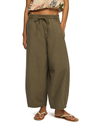 Women's Drawstring Balloon Mid-Rise Pants | Macy's