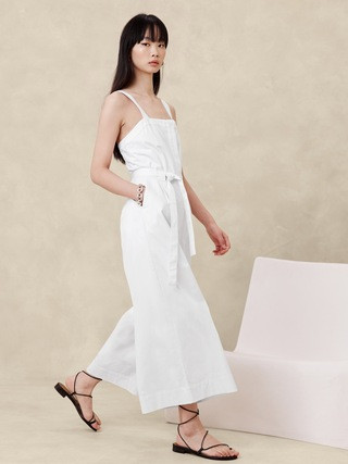 Cotton Wide-Leg Jumpsuit | Banana Republic (US)