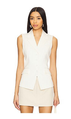 PAIGE Palomina Vest in Ivory from Revolve.com | Revolve Clothing (Global)