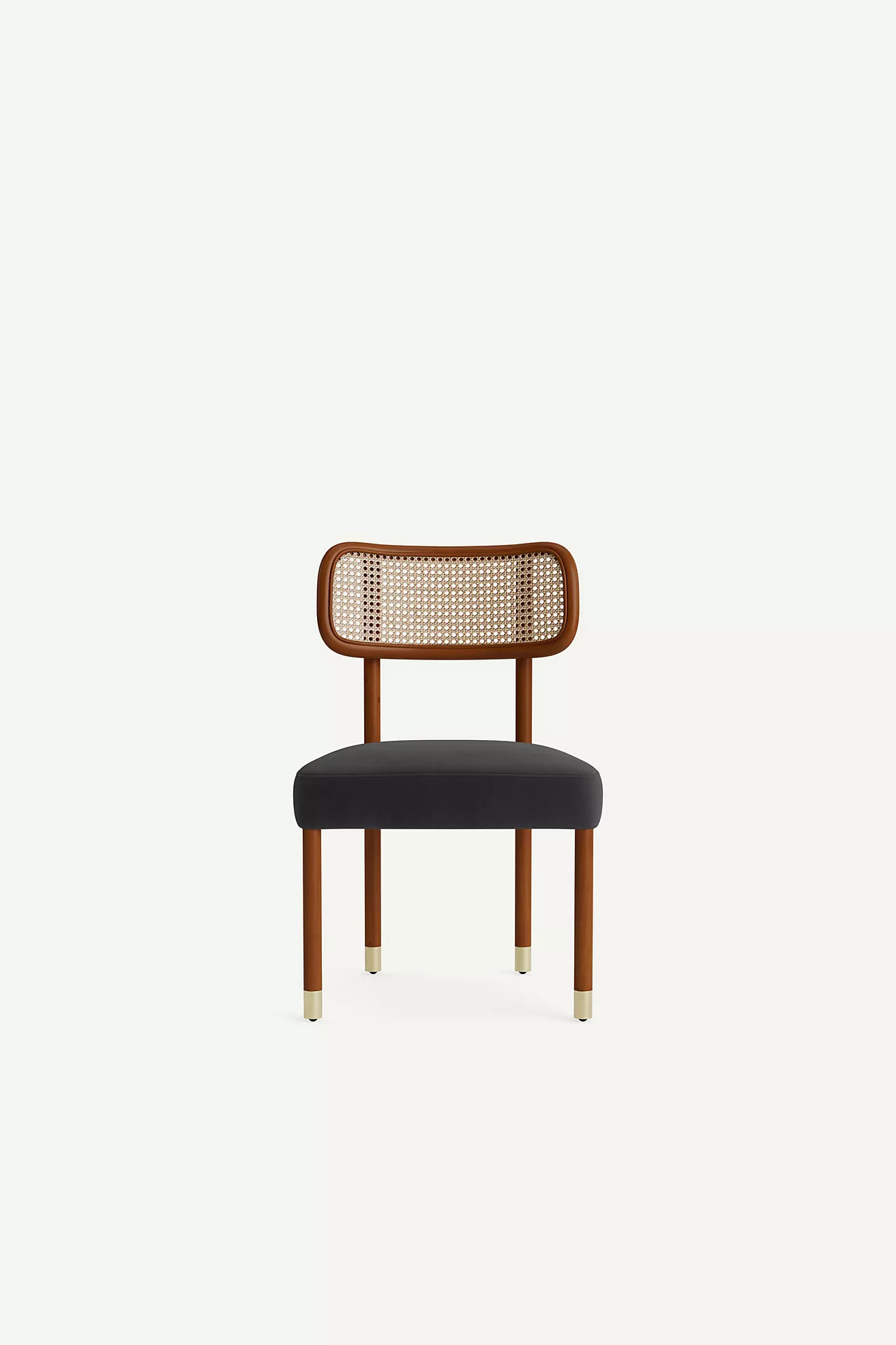 Heatherfield Performance Velvet Walnut Dining Chair | Anthropologie (US)