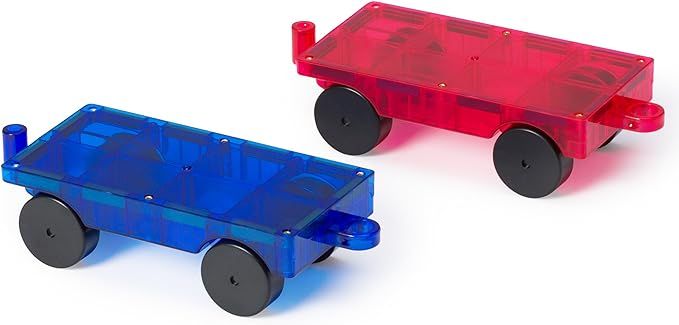 Playmags 2 Piece Car Set: with Stronger Magnets, STEM Toys for Kids, Use with All Magnetic Tiles ... | Amazon (US)