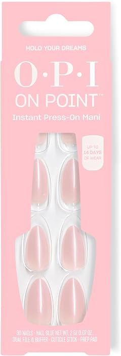 OPI On Point Press On Nails | Short Round, Squoval, Almond & Nail Art Press On Nails | 30 Count w... | Amazon (US)