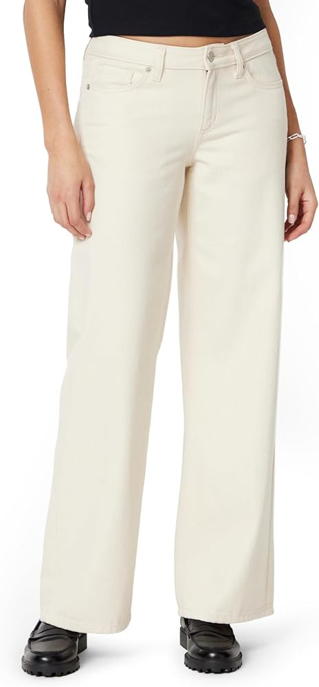 Amazon.com: Amazon Essentials Women's Ultra Soft Low-Rise Wide Leg Jean, Tinted Ice Light Wash, 1... | Amazon (US)