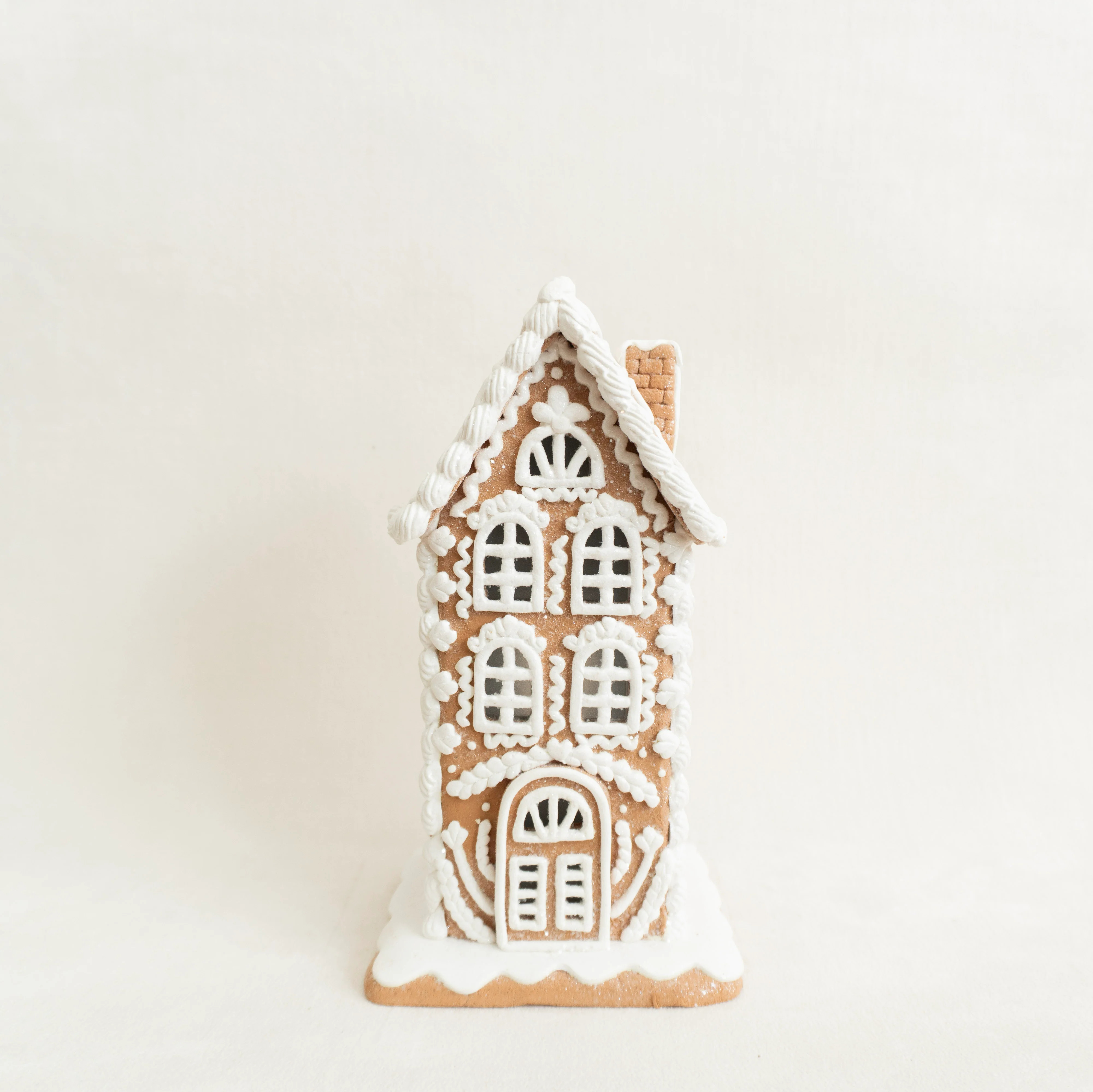 10" Lighted Gingerbread House | Eco Chic Home