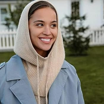 DRESHOW Wintermützen für Damen Balaclava Strickmütze Skull Cap mit Kordelzug Warmer Kapuzensch... | Amazon (DE)