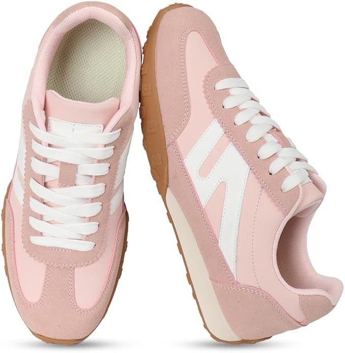 Sneakers for Women Retro Fashion Trendy Sneakers with Foam Insole Casual Shoes for Walking Tennis... | Amazon (US)