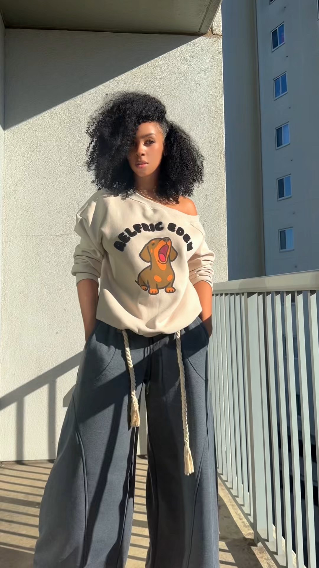 I don’t have the link for the sweatshirt, but the pants is below and similar sweatshirts are below