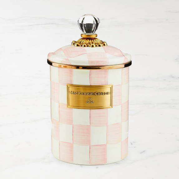 MacKenzie-Childs Rosy Check Canister | Williams-Sonoma