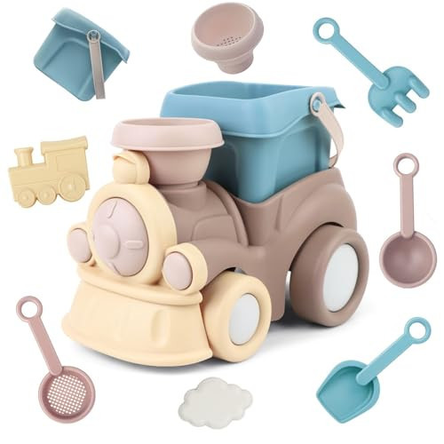 zeeloopbee Beach Toys for Kids Ages 4-8, Toddler Snow Toy Set Includes Beach Truck, Bucket, Shovel, Rake, Scoop, Trowel, Sandbox Toy for Toddlers Ages 3-5, Travel Beach Sand Toys for Kids Ages 8-12 | Amazon (US)