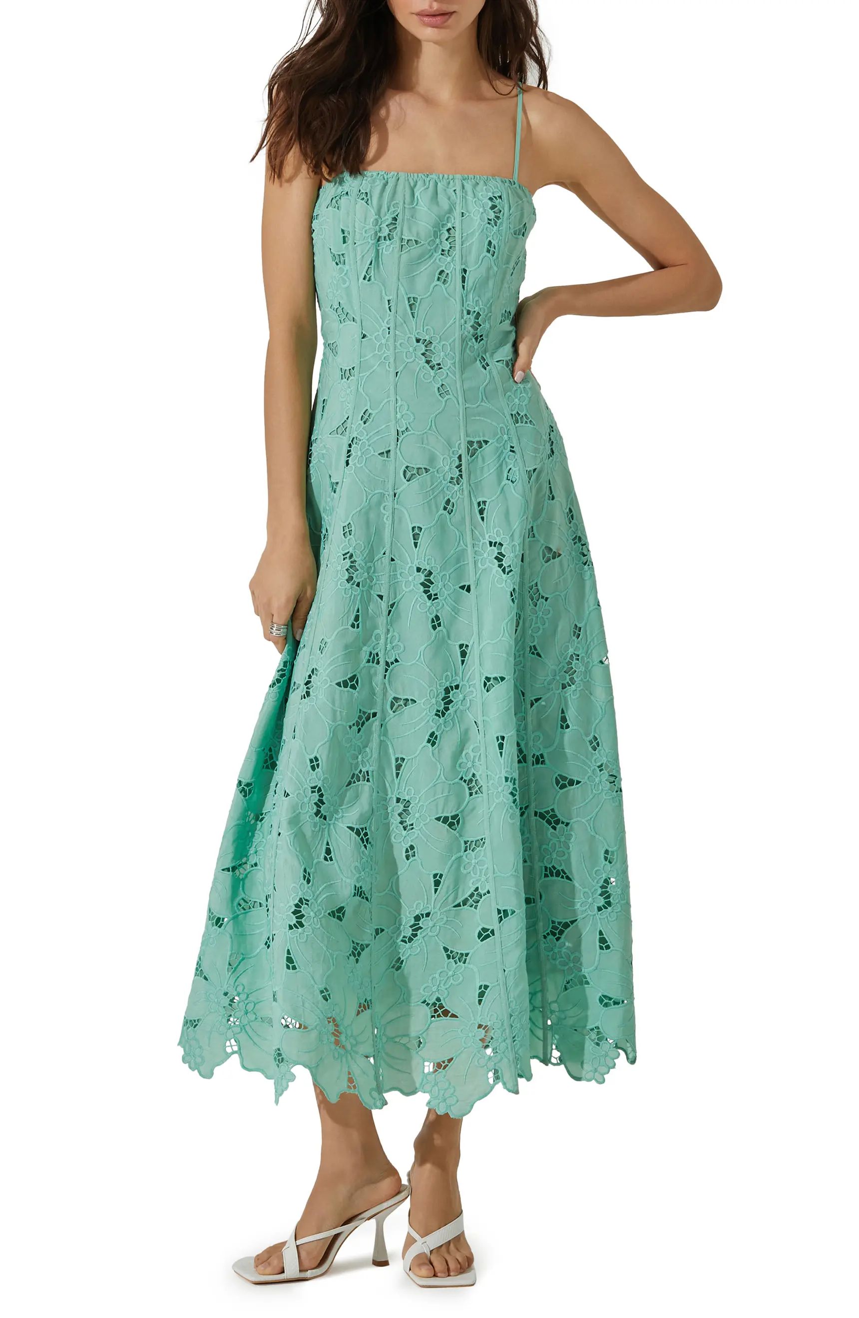 Floral Lace Midi Dress | Nordstrom