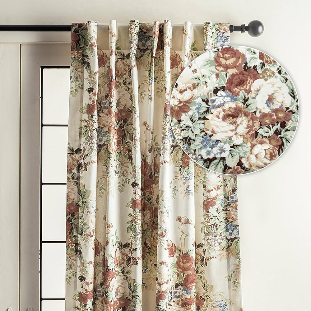 Maison d' Hermine 100% Cotton Curtain - 50"x84" Decorative Curtain - Aesthetic Curtains for Farmh... | Amazon (US)
