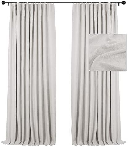 INOVADAY 100% Blackout Curtains 84 Inch Length 2 Panels Set, Linen Curtains 84 Inches Long, Therm... | Amazon (US)