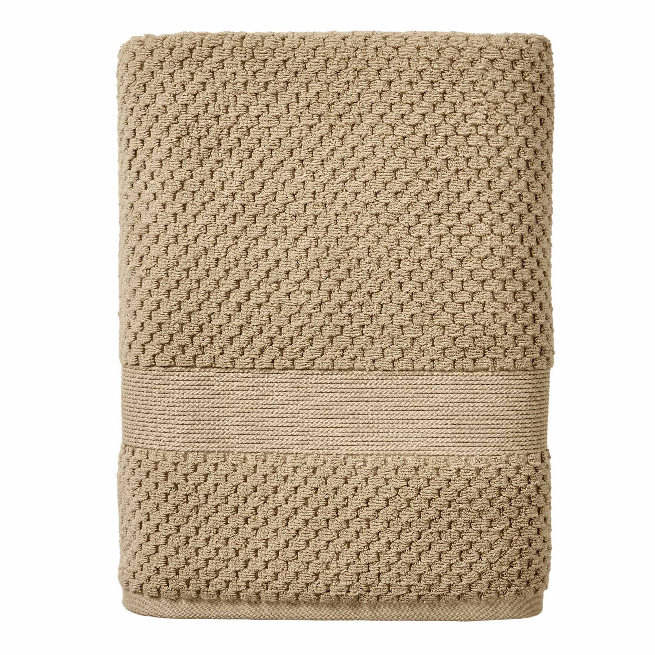 Better Homes & Gardens Signature Soft Popcorn Texture Bath Towel, Almond Biscuit | Walmart (US)