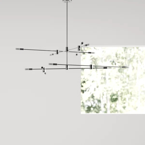 12 - Light Sputnik Modern Linear Chandelier | Wayfair Professional