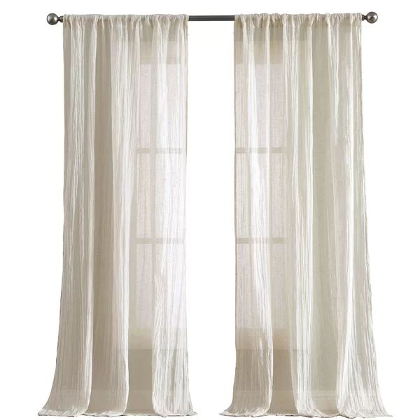 Solid Semi-Sheer Rod Pocket Curtain Panels (Set of 2) | Wayfair Professional