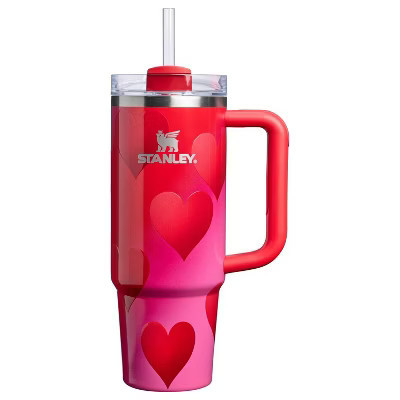 Stanley Valentine's Day 30 oz Stainless Steel H2.0 Flowstate Quencher Tumbler Rouge Heart Gradient | Target