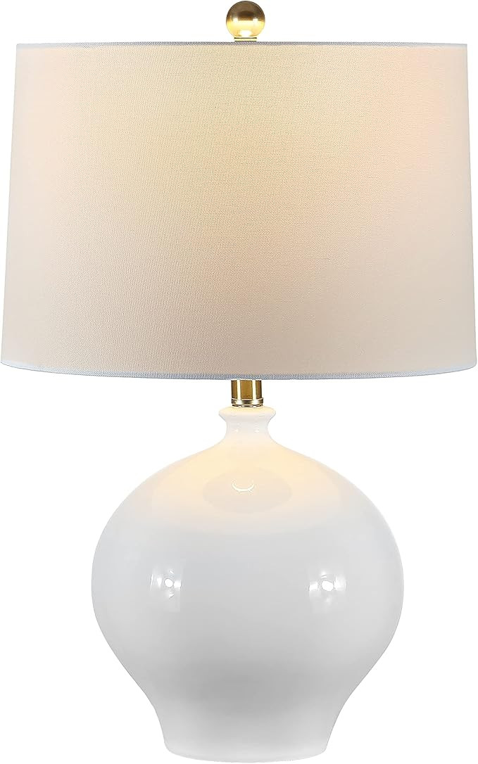 SAFAVIEH Lighting Collection Kemli 24-inch White Ceramic Bedroom Living Room Home Office Desk Nig... | Amazon (US)