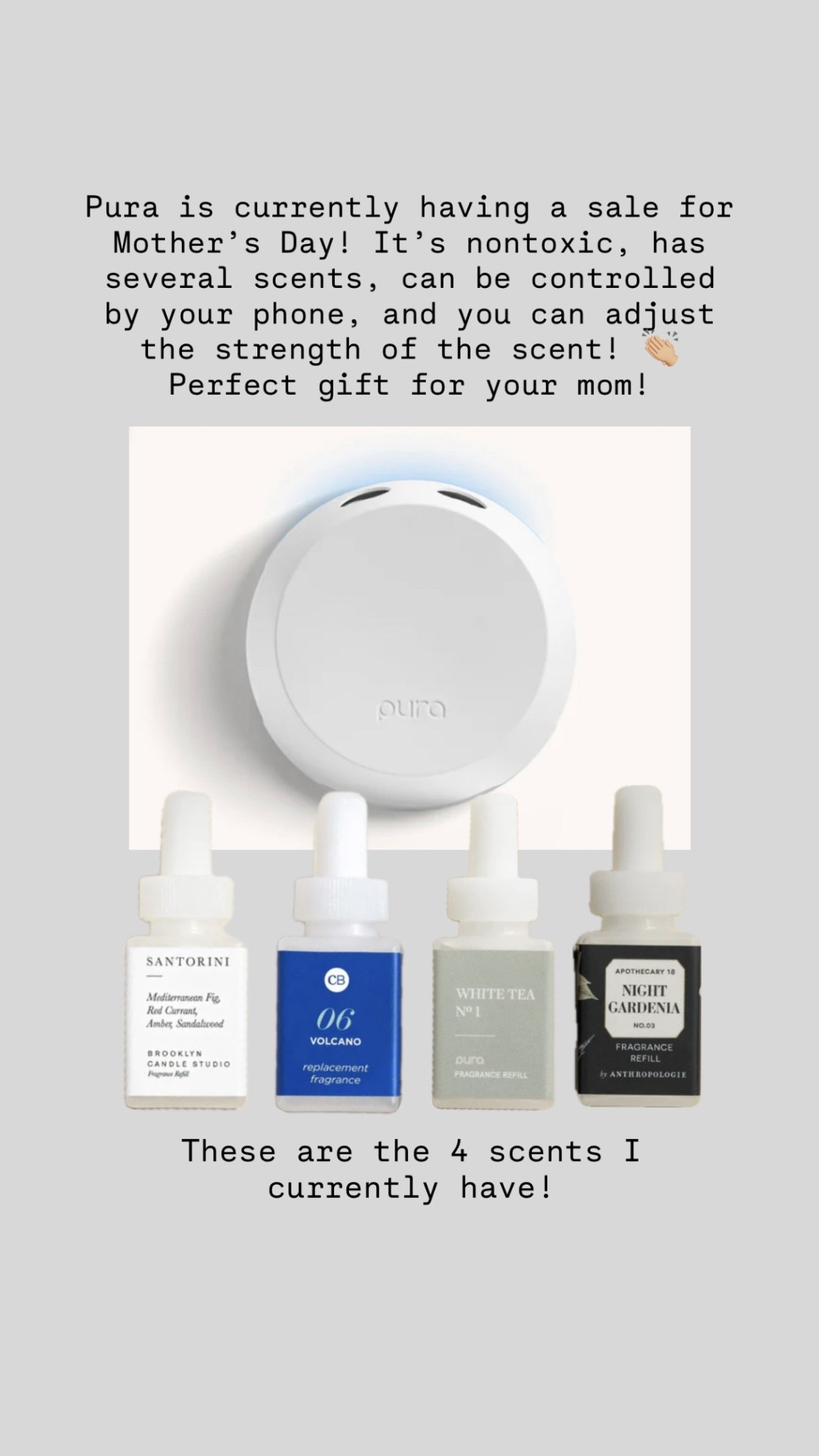 Pura is doing 20% off for Mother’s Day! This would be such a great gift for your mom! @Pura #pura #ad #mothersday

Loverly Grey, Pura, Mother’s Day gift ideas, home finds 

#LTKHome #LTKMothersDay