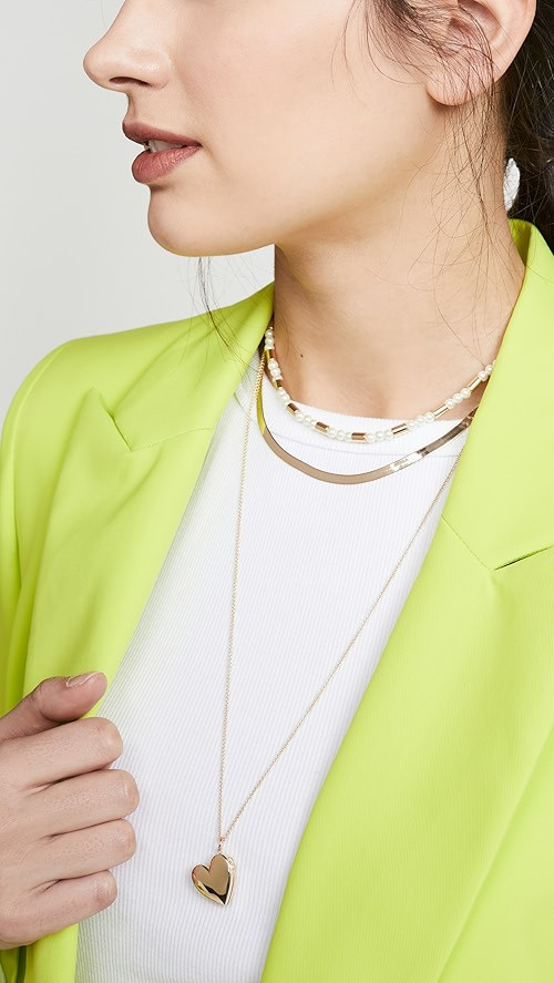 14k Gold Heart Locket Necklace | Shopbop