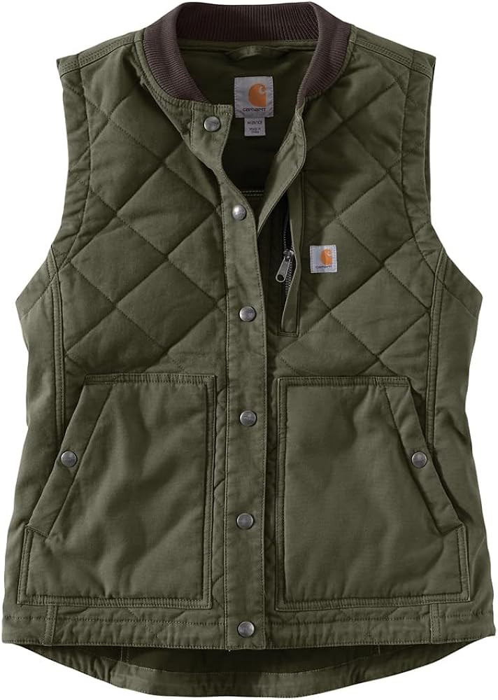 Carhartt Women's Rugged Flex Relaxed Fit Canvas Insulated Rib Collar Vest | Amazon (US)