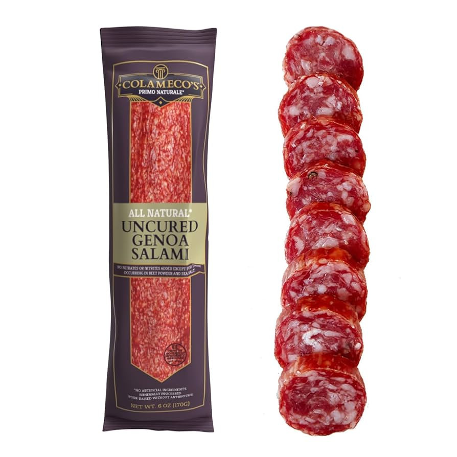 COLAMECO'S All Natural Uncured Genoa Salami Chub - Authentic Italian Flavor - Humanely Raised Por... | Amazon (US)