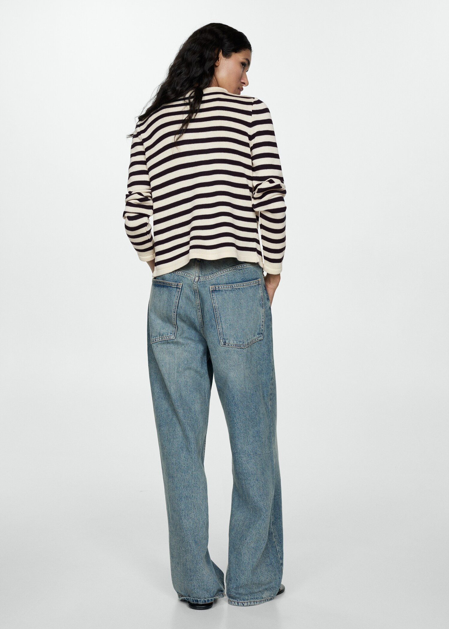 Knitted cardigan with jewel button  - Woman | MANGO United Kingdom | MANGO (UK)