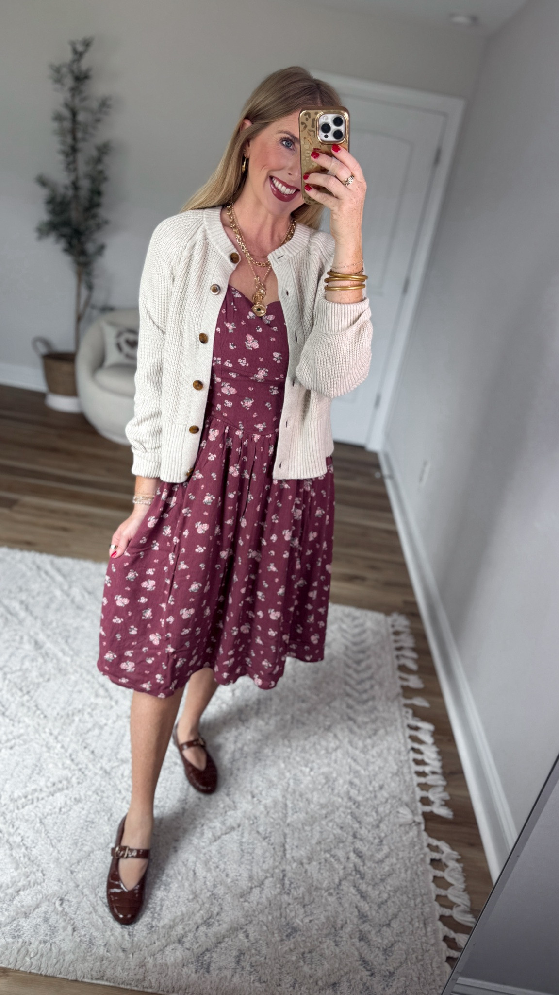 Weekend Walmart Wins try-on
Fall floral midi dress- medium 
Target cardigan- medium

#LTKootd #LTKxWalmart